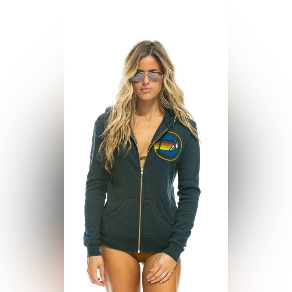Dark blue aviator nation jacket, very good condition size medium!!